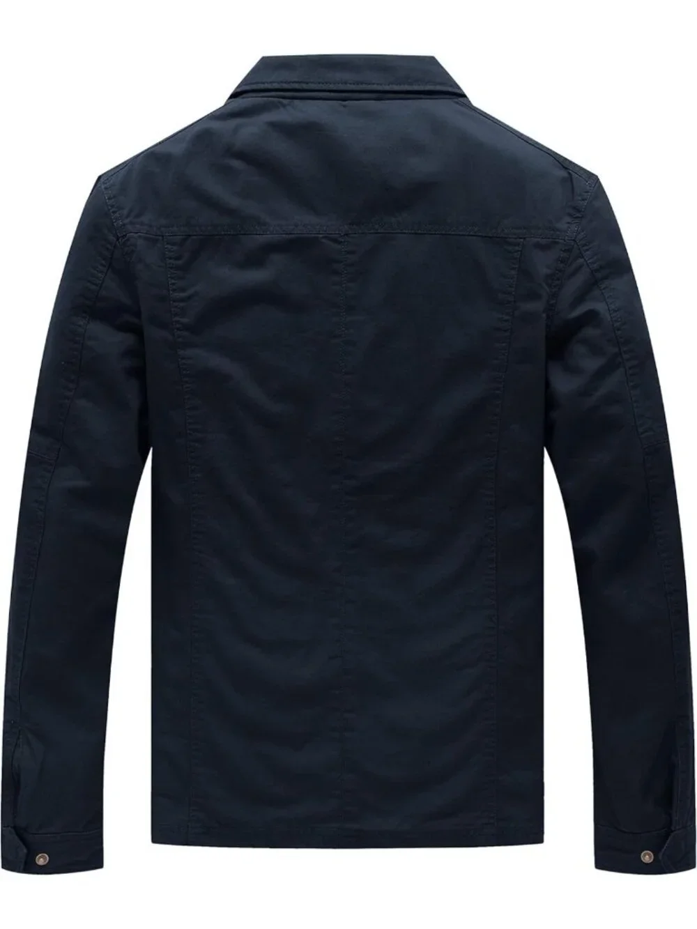 Stylish Men's Casual Canvas Military Jacket with Lapel - Versatile & Comfortable